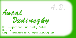 antal dudinszky business card